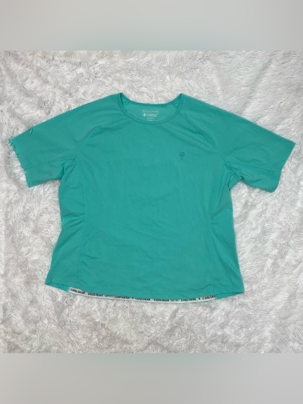 Coolibar Women’s Size XXL 2X Sun UV Protection UPF 50+ Short Sleeve Shirt Teal